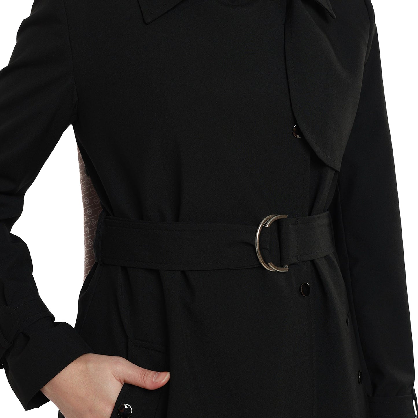 Polo Collar Belt Detail Mid-Length Coat