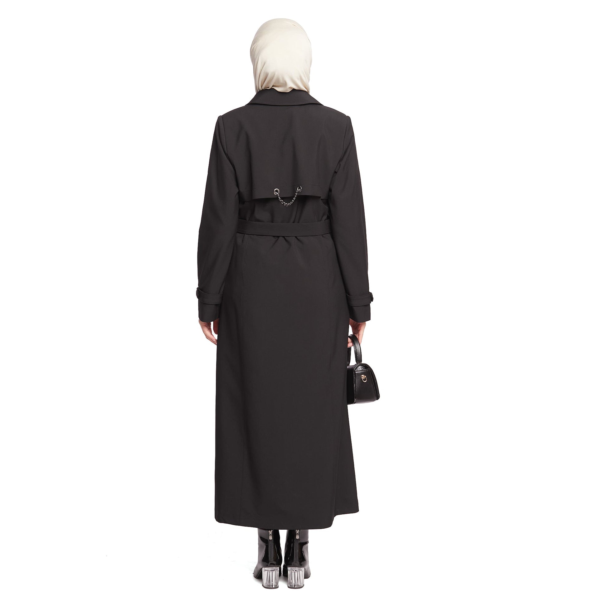 Double-Breasted Belted Lined Overcoat