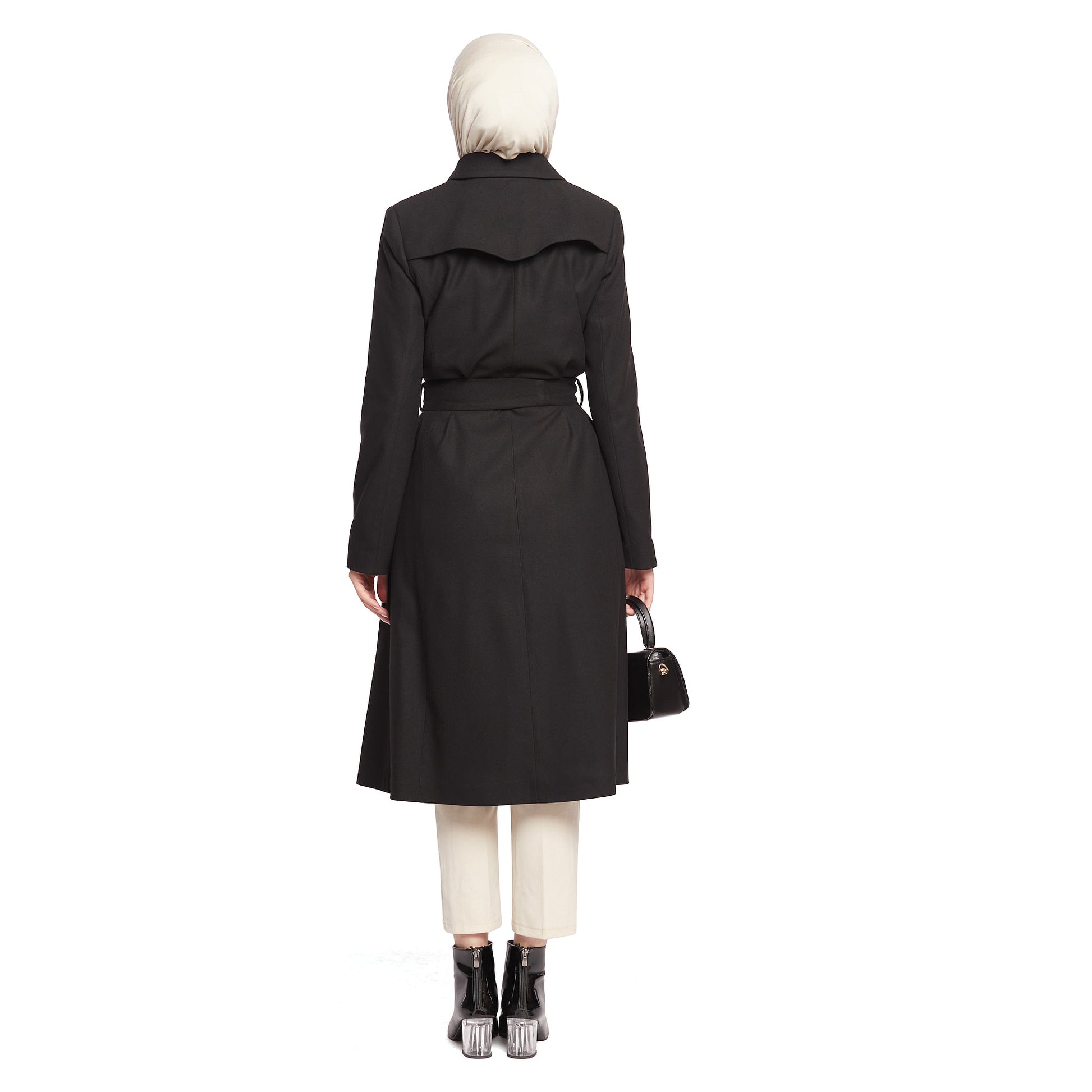 Concealed Placket Single-Button Lined Coat