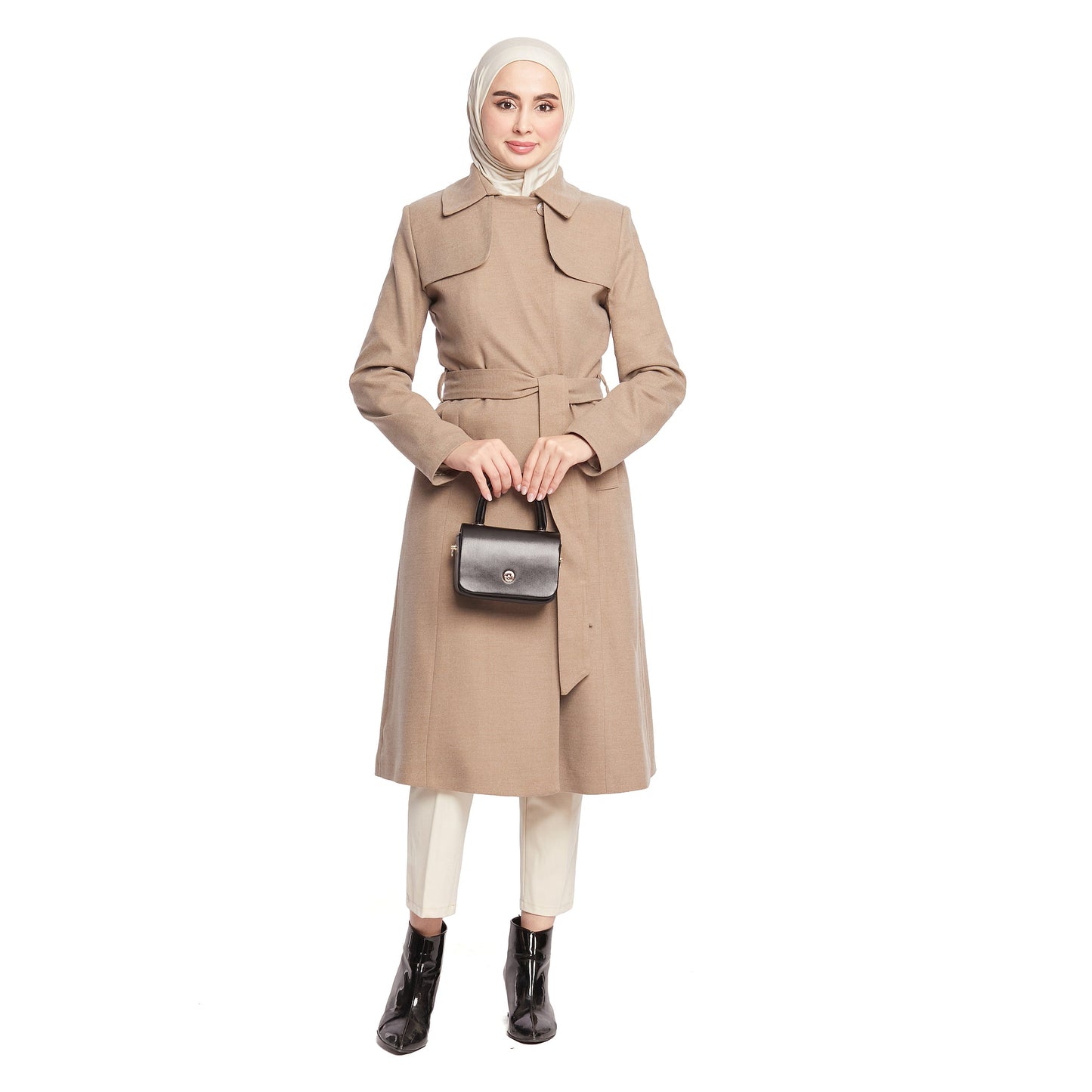 Concealed Placket Single-Button Lined Coat