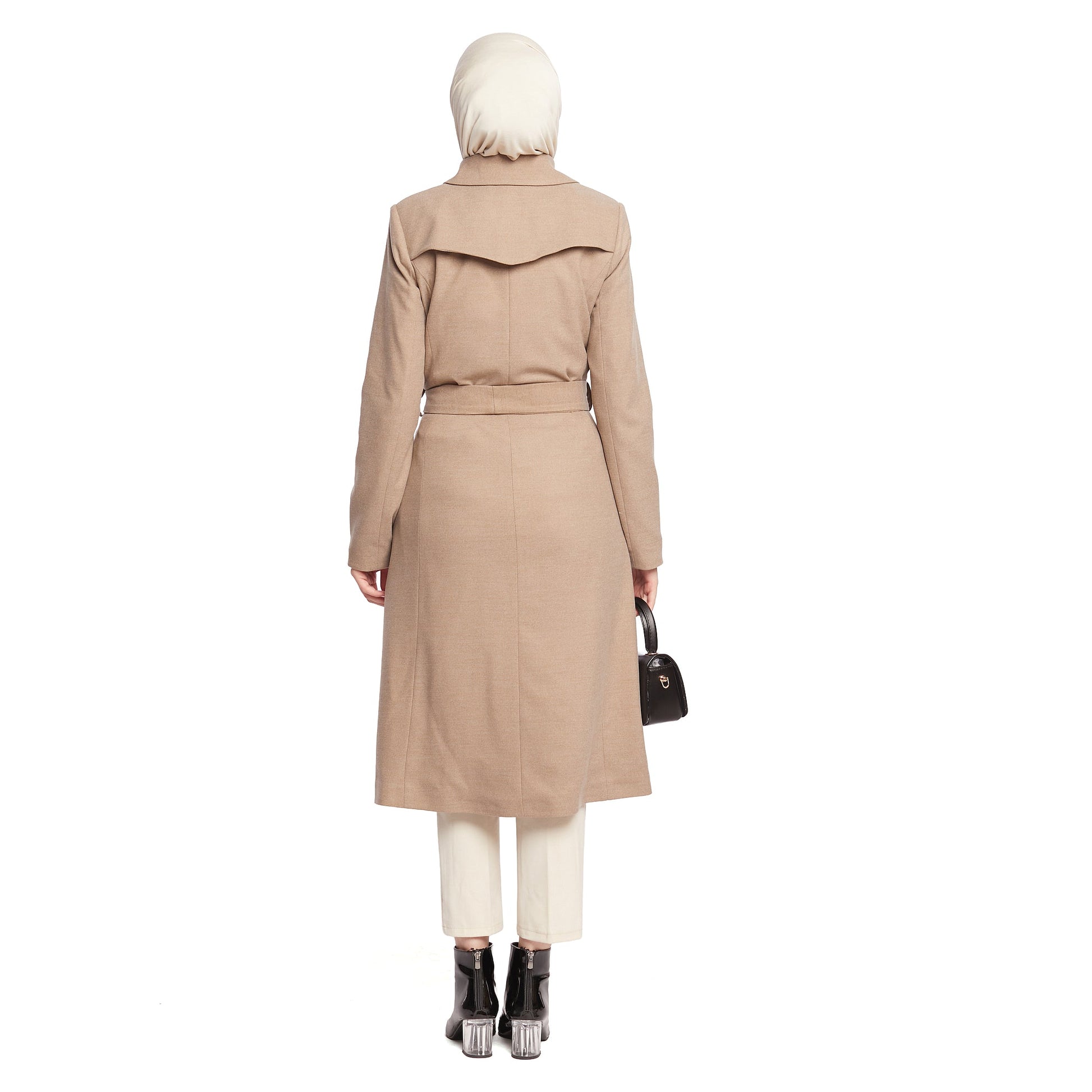 Concealed Placket Single-Button Lined Coat