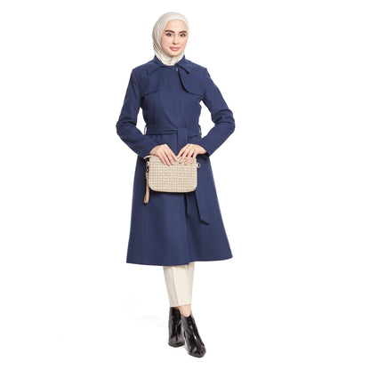 Concealed Placket Single-Button Lined Coat
