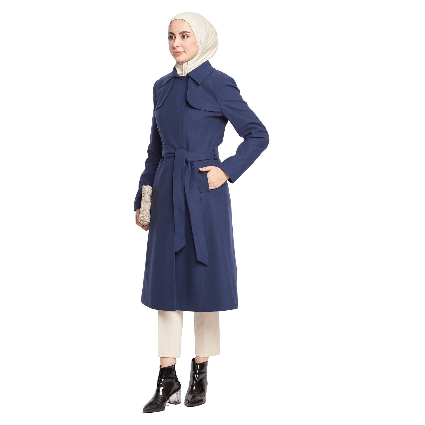 Concealed Placket Single-Button Lined Coat