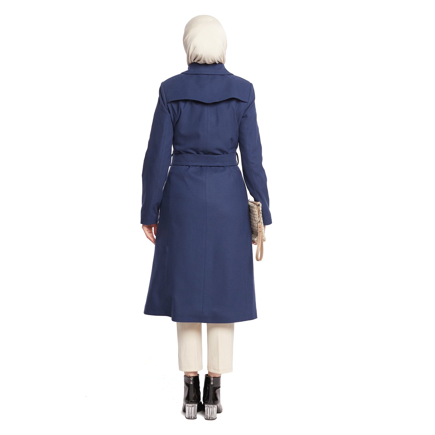 Concealed Placket Single-Button Lined Coat