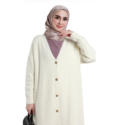 Gold Button Detailed Knitted Cardigan