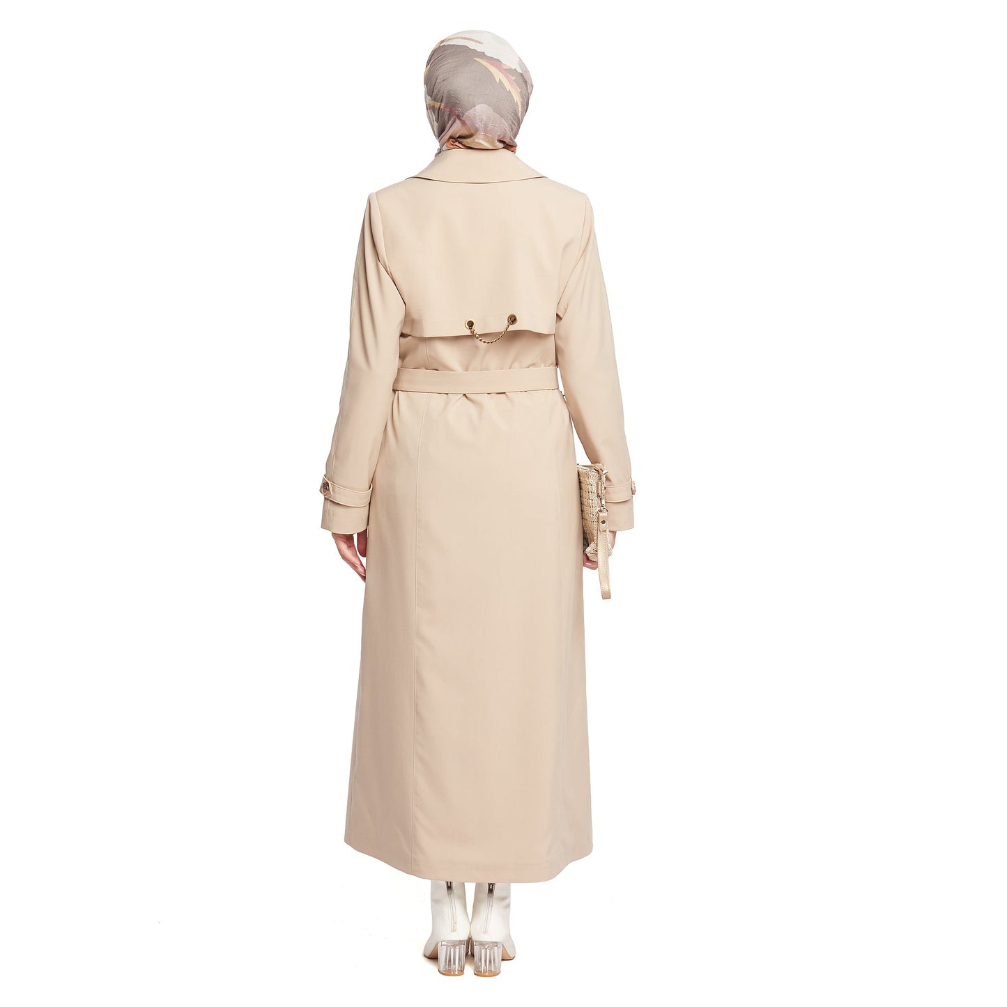 Double-Breasted Belted Lined Overcoat