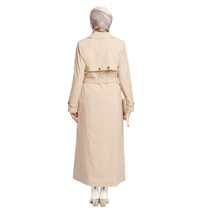 Double-Breasted Belted Lined Overcoat