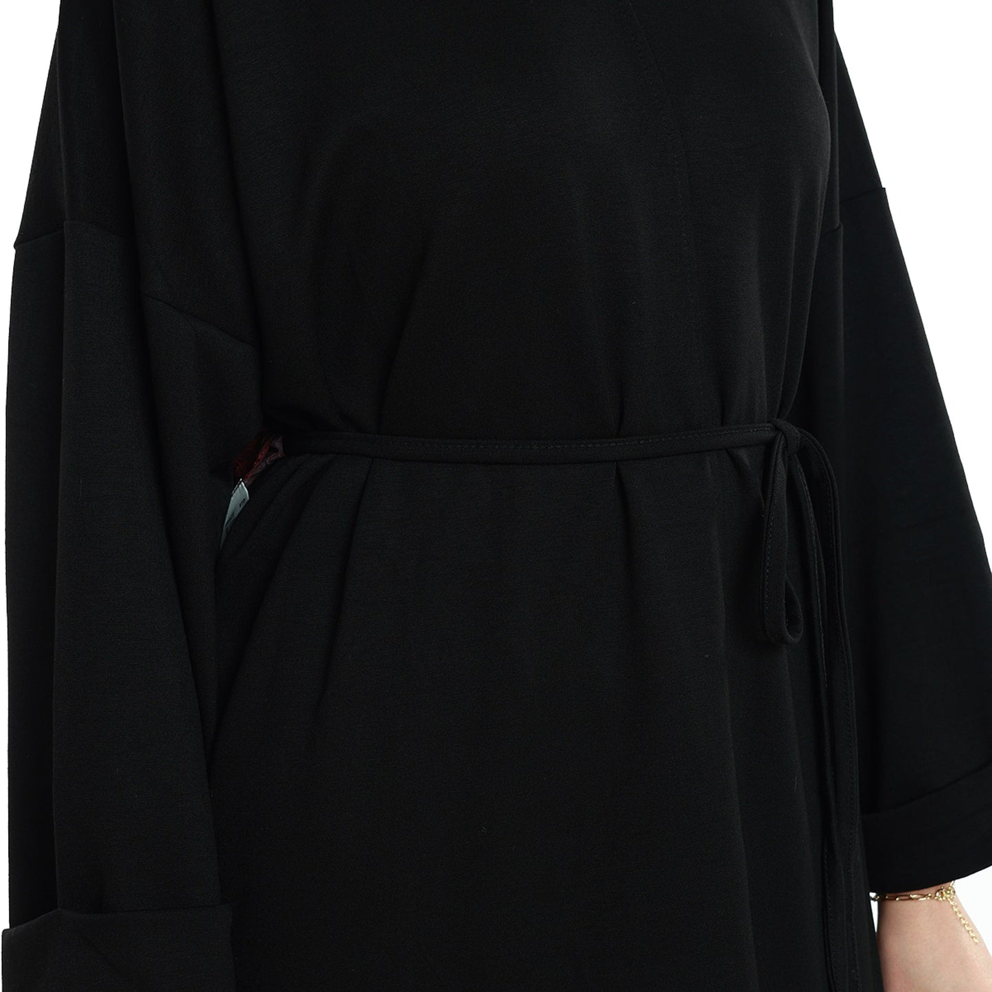 Oversize Pants Set with Drawstring Waist and Sleeve Pleat Detail