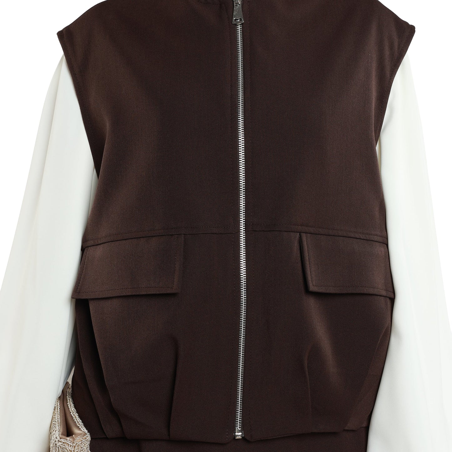 Zip-Up Skirt Suit