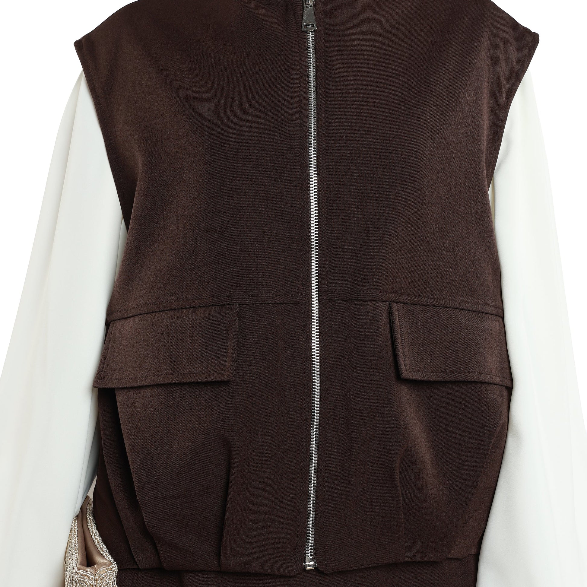 Zip-Up Skirt Suit