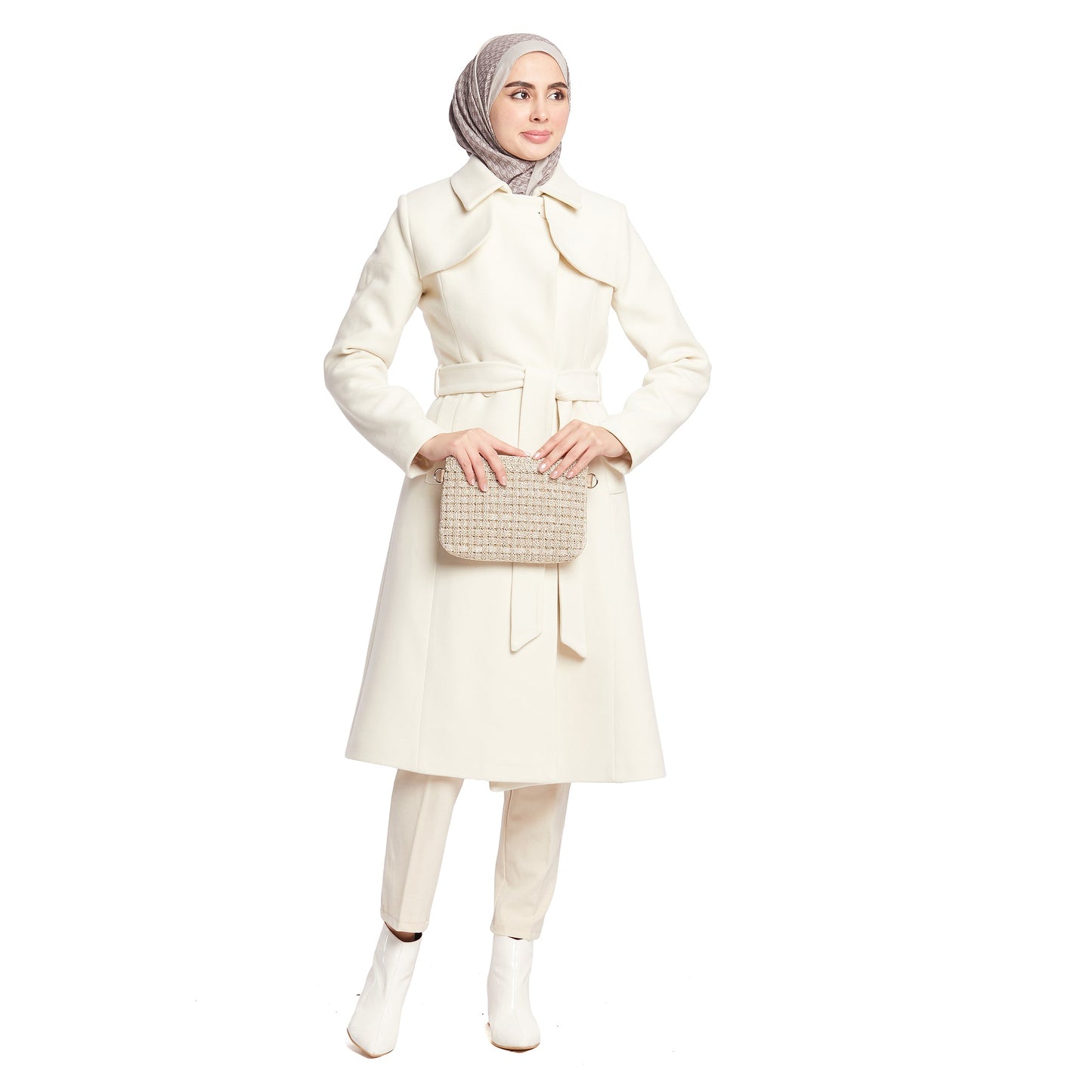 Concealed Placket Single-Button Lined Coat
