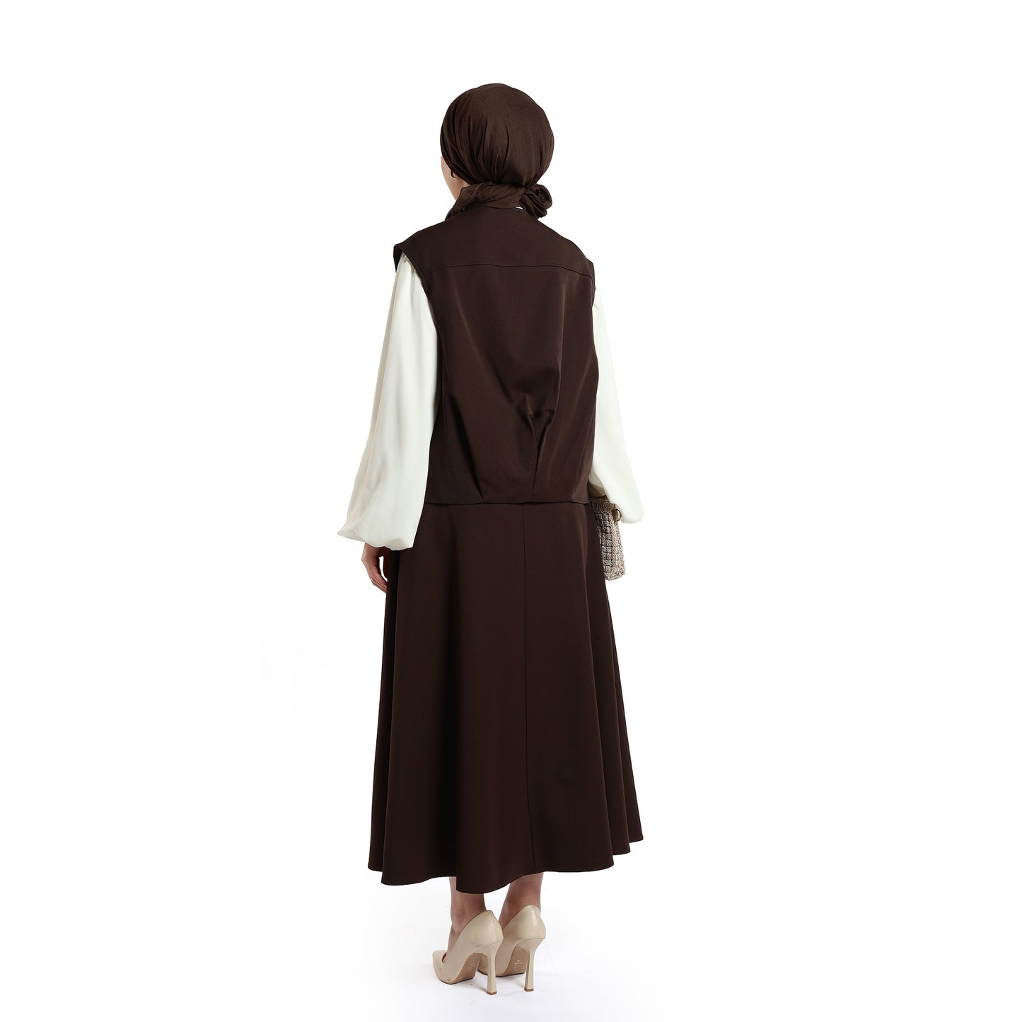 Zip-Up Skirt Suit
