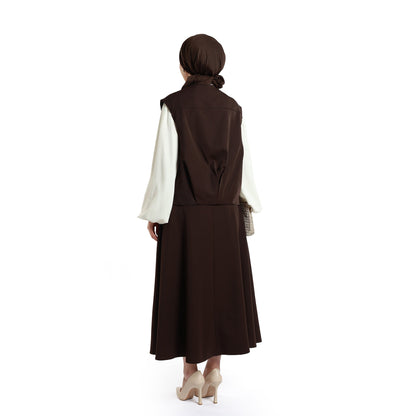Zip-Up Skirt Suit