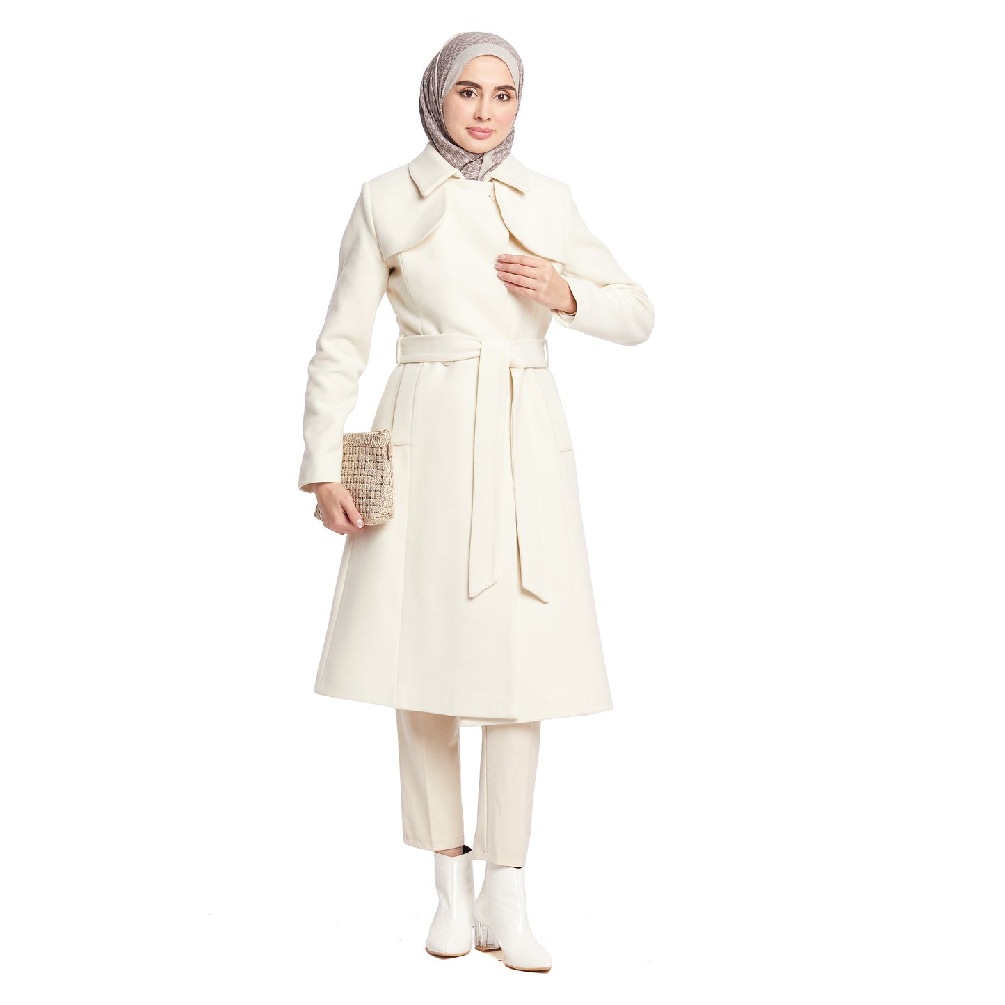 Concealed Placket Single-Button Lined Coat