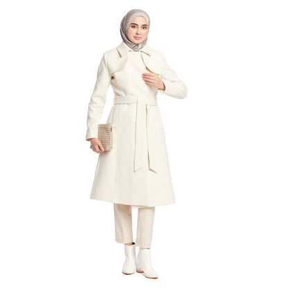 Concealed Placket Single-Button Lined Coat