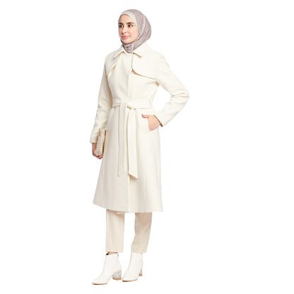 Concealed Placket Single-Button Lined Coat