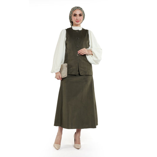 Velvet Jacket and Skirt Set
