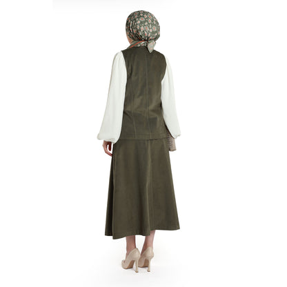 Velvet Jacket and Skirt Set