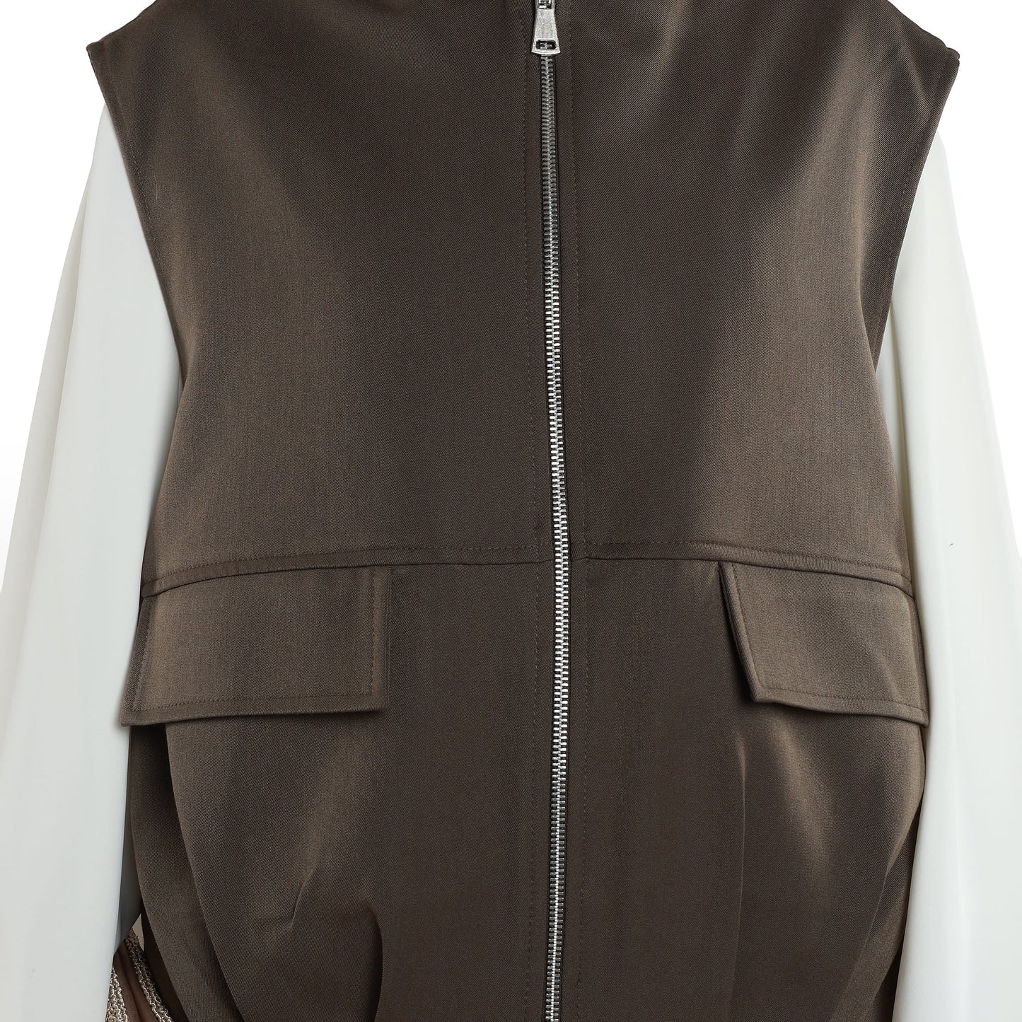 Zip-Up Skirt Suit