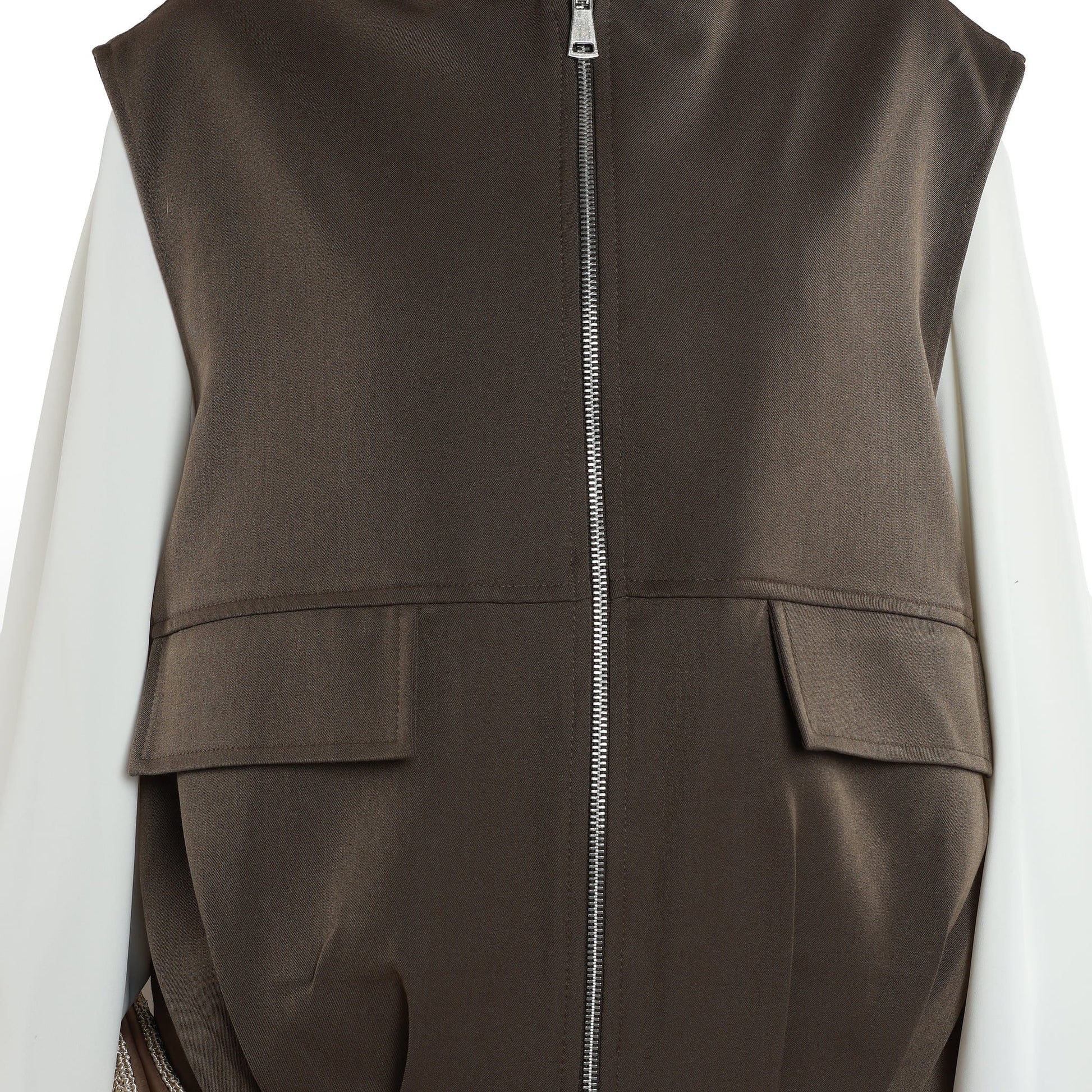 Zip-Up Skirt Suit