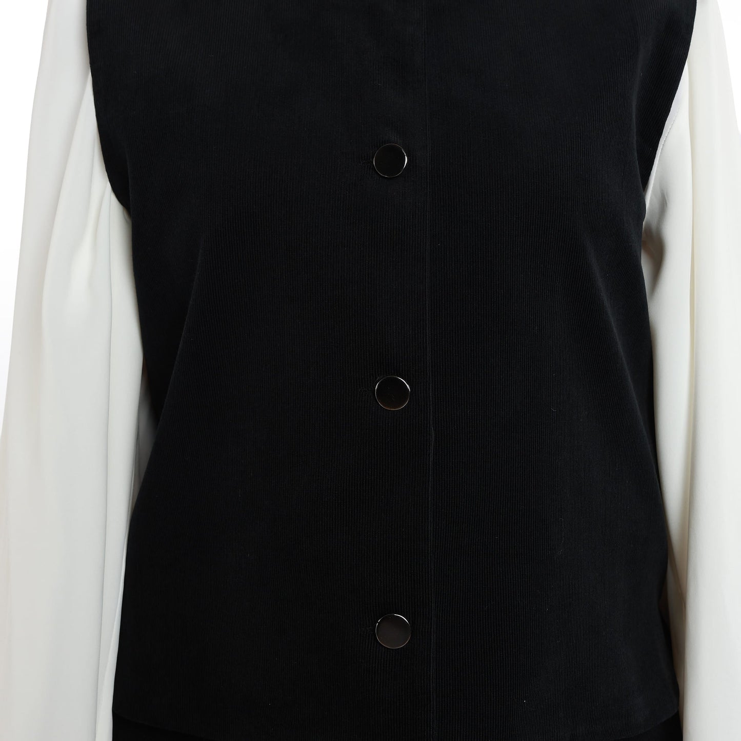 Suede/Velvet Silver Buttoned Skirt Suit
