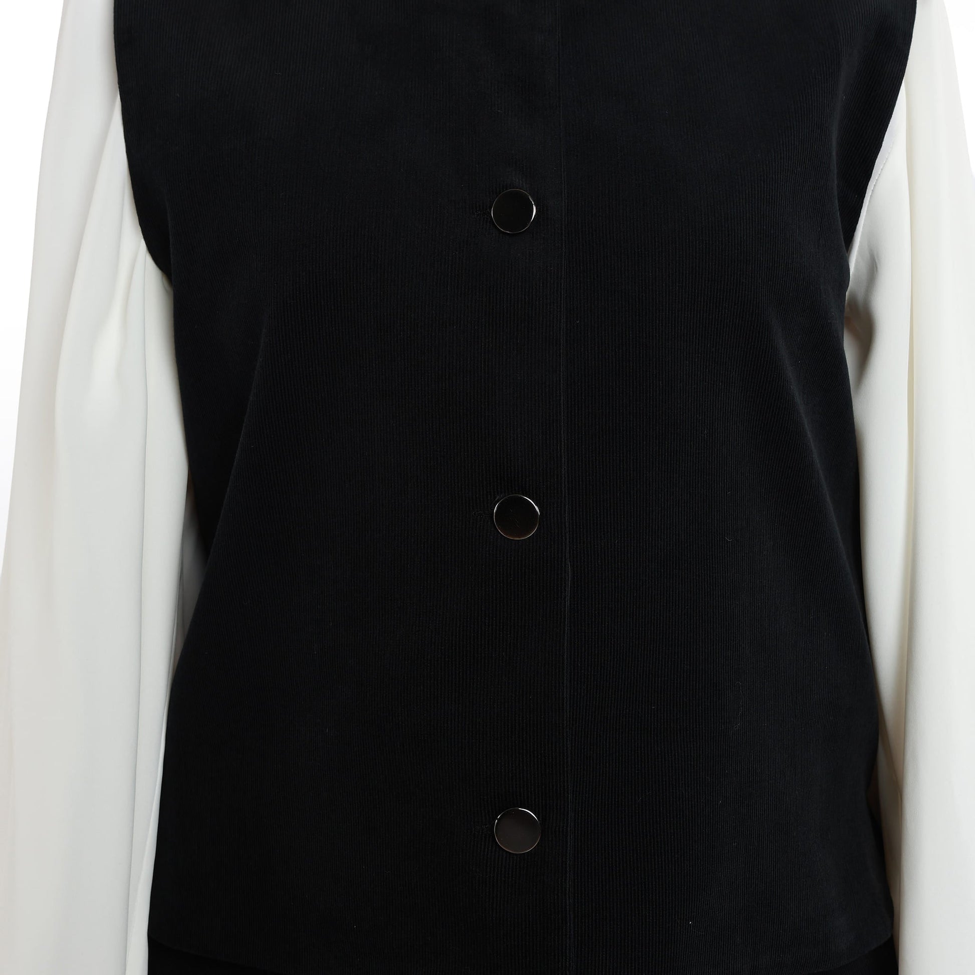 Suede/Velvet Silver Buttoned Skirt Suit