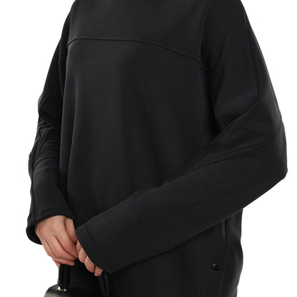 Modal Batwing Sleeve Buttoned Slit Two Piece Set