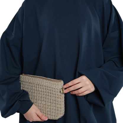 High Neck Drop Shoulder Everyday Two Piece Set