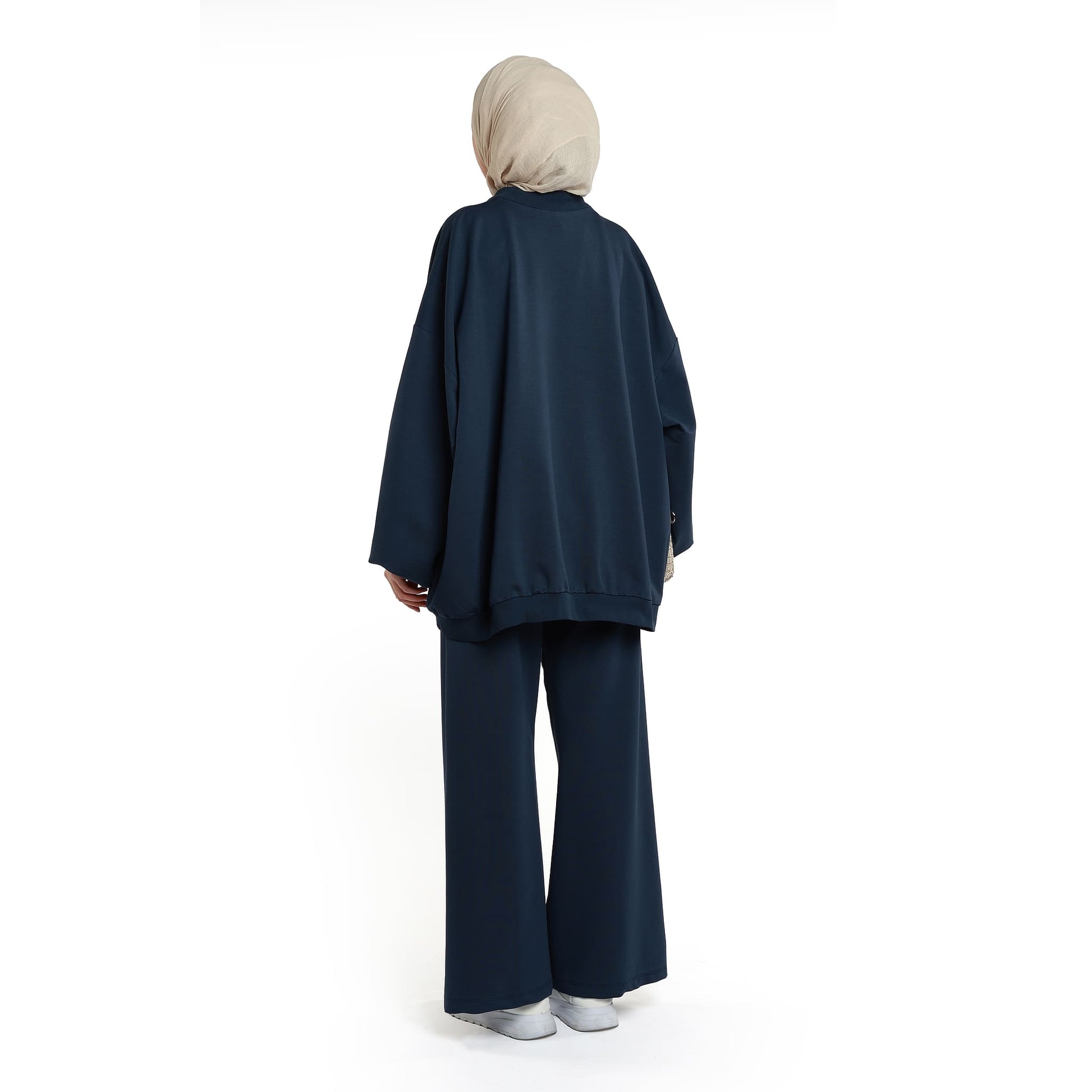 High Neck Drop Shoulder Everyday Two Piece Set