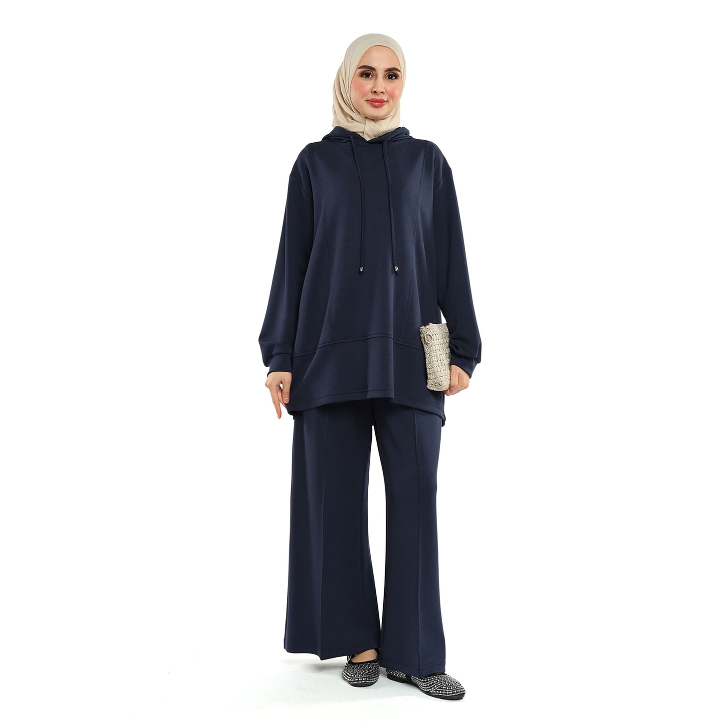Modal Fabric Hooded Pantsuit