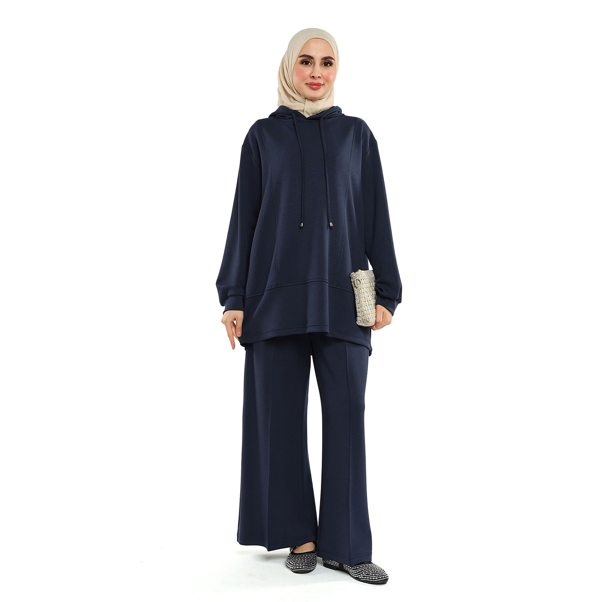 Modal Fabric Hooded Pantsuit