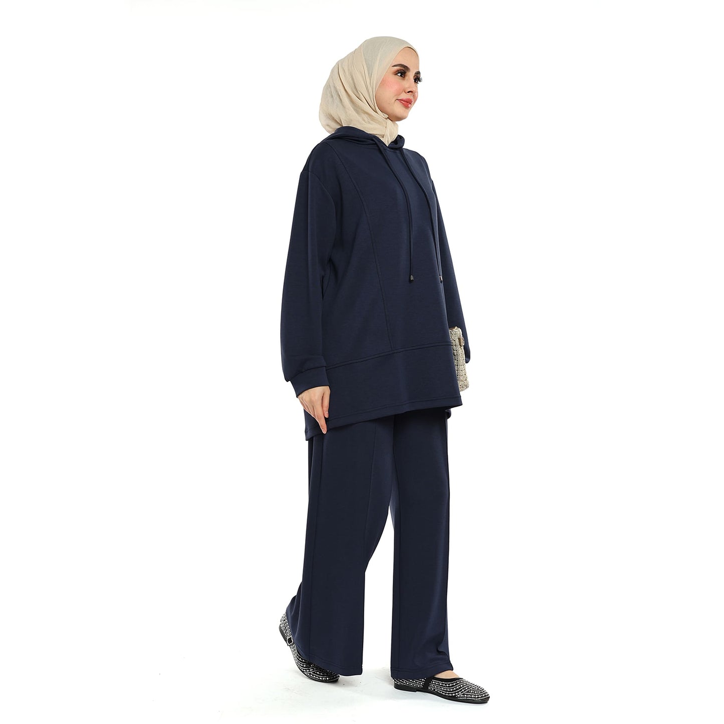 Modal Fabric Hooded Pantsuit