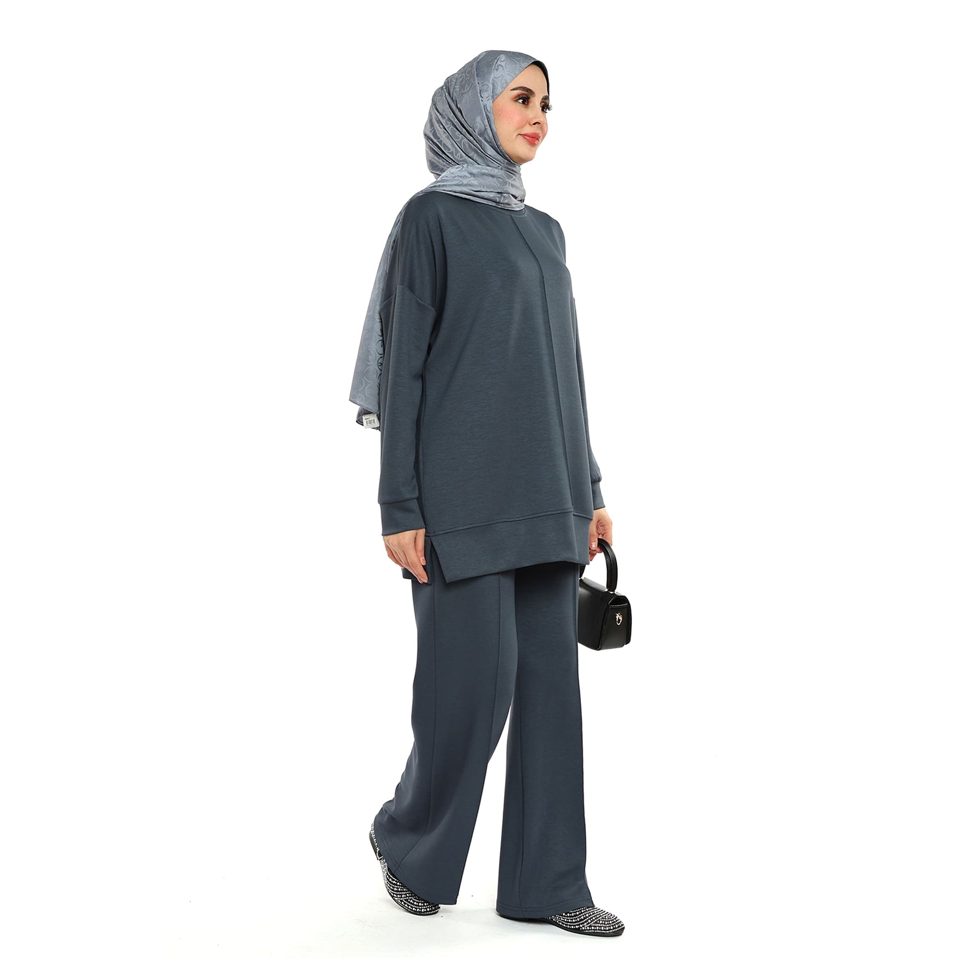 Wide Fit Two Piece Set With Stitch Detail