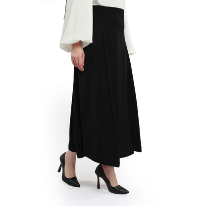 Zippered Satin Skirt
