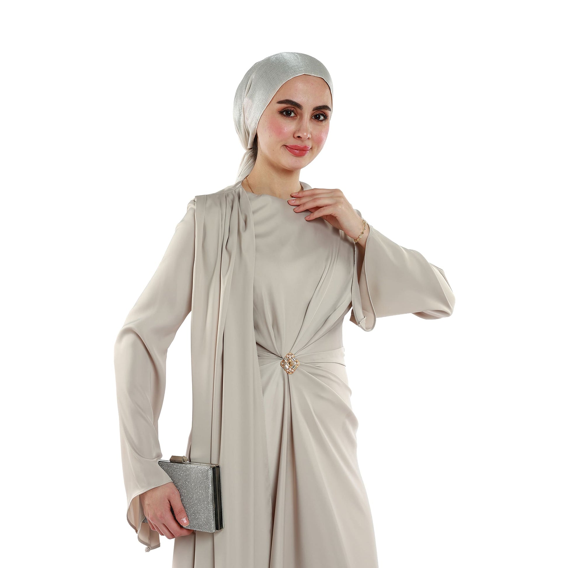Strappy Dress And Zip Up Polo Collar Jacket Set