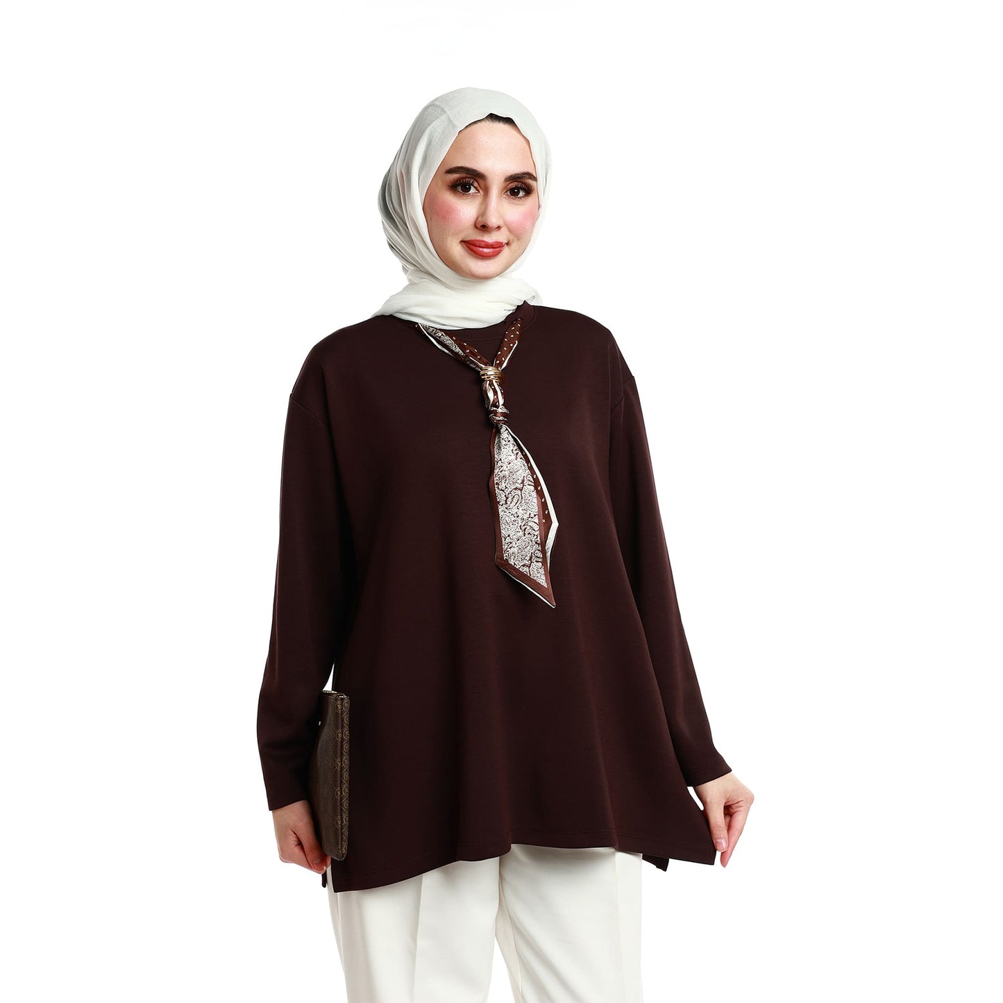Jersey Tunic with Scarf Detail