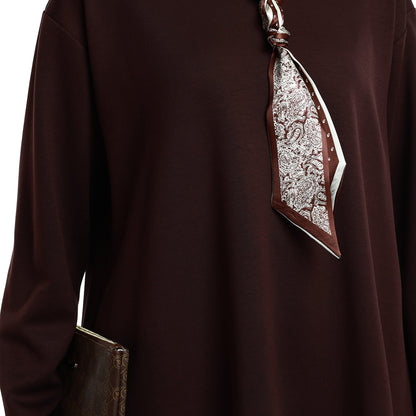Jersey Tunic with Scarf Detail