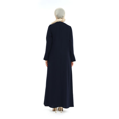 Neck Buckle Detail Apron Style Maxi Dress