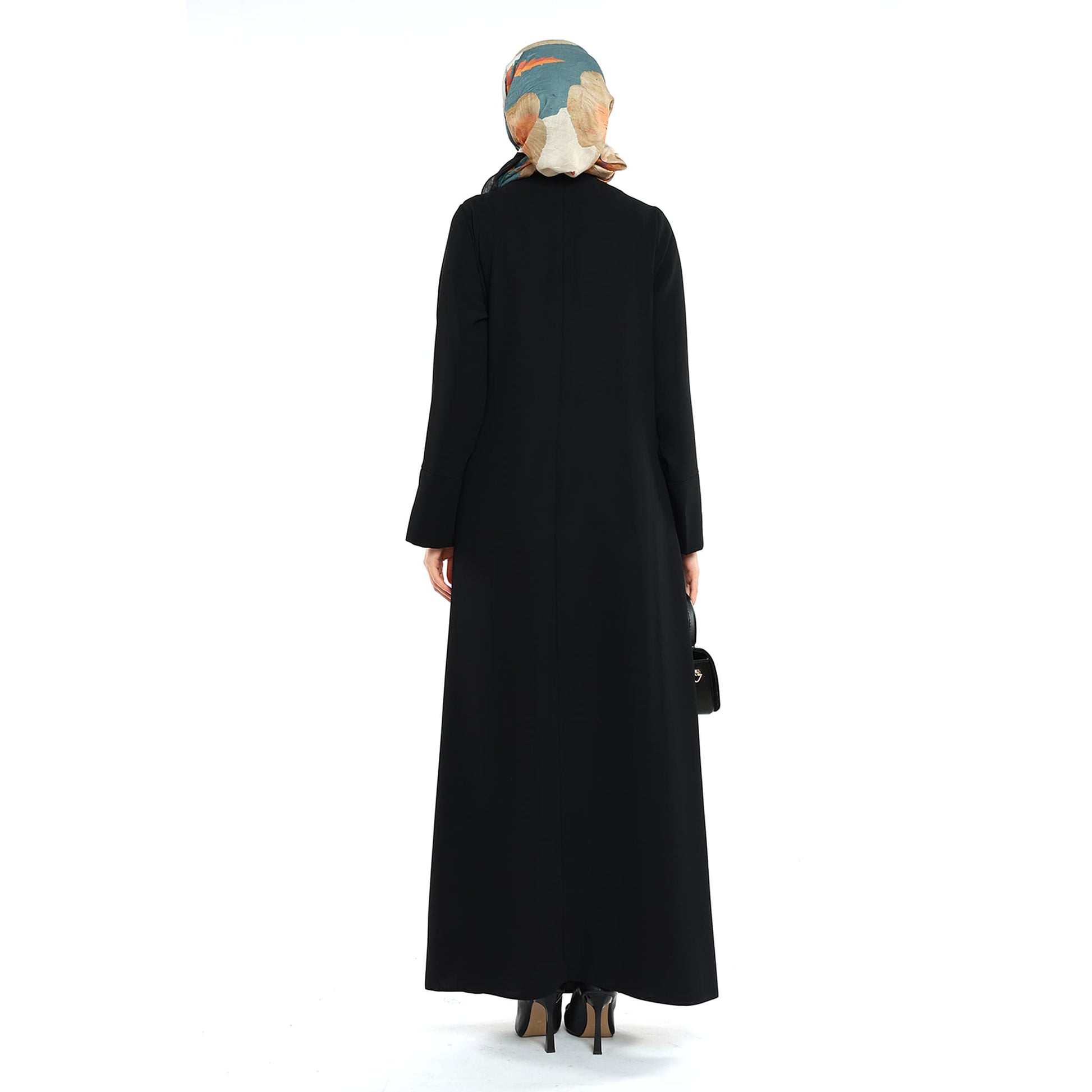 Neck Buckle Detail Apron Style Maxi Dress
