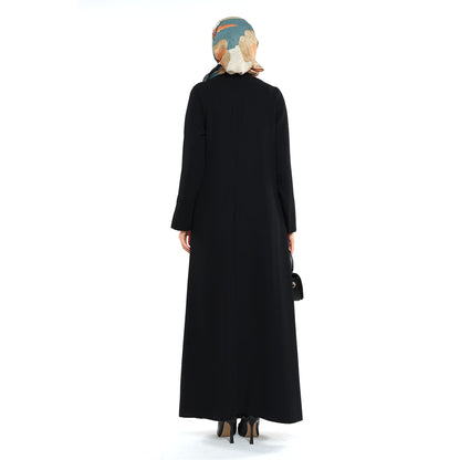 Neck Buckle Detail Apron Style Maxi Dress