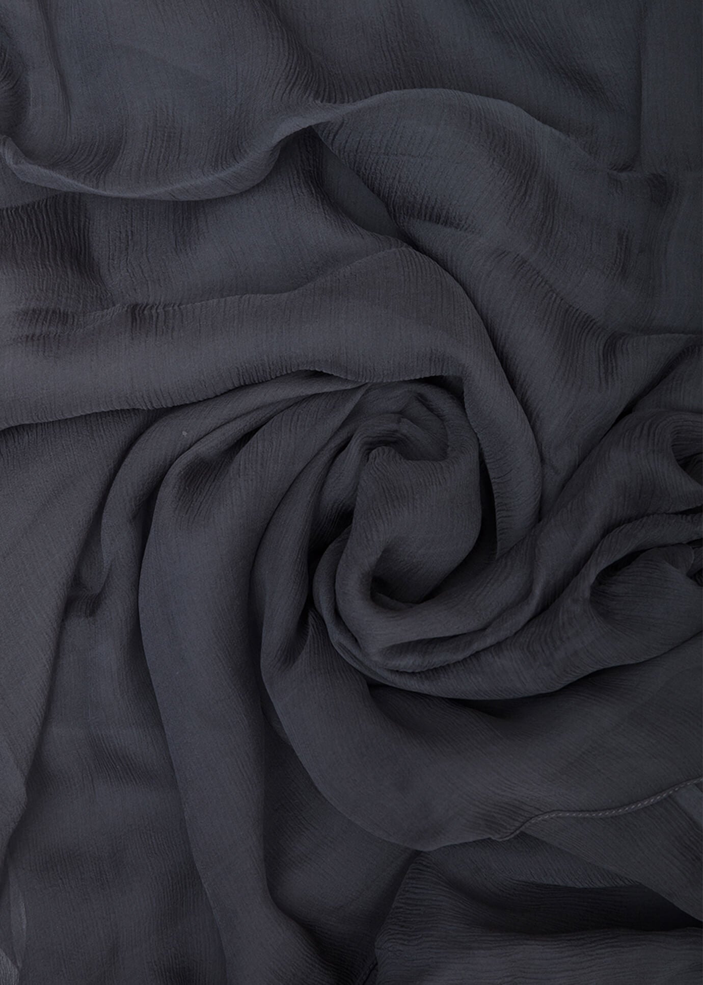 Navy Chiffon Silk Hijab