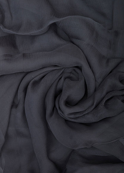 Navy Chiffon Silk Hijab