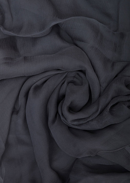 Navy Chiffon Silk Hijab