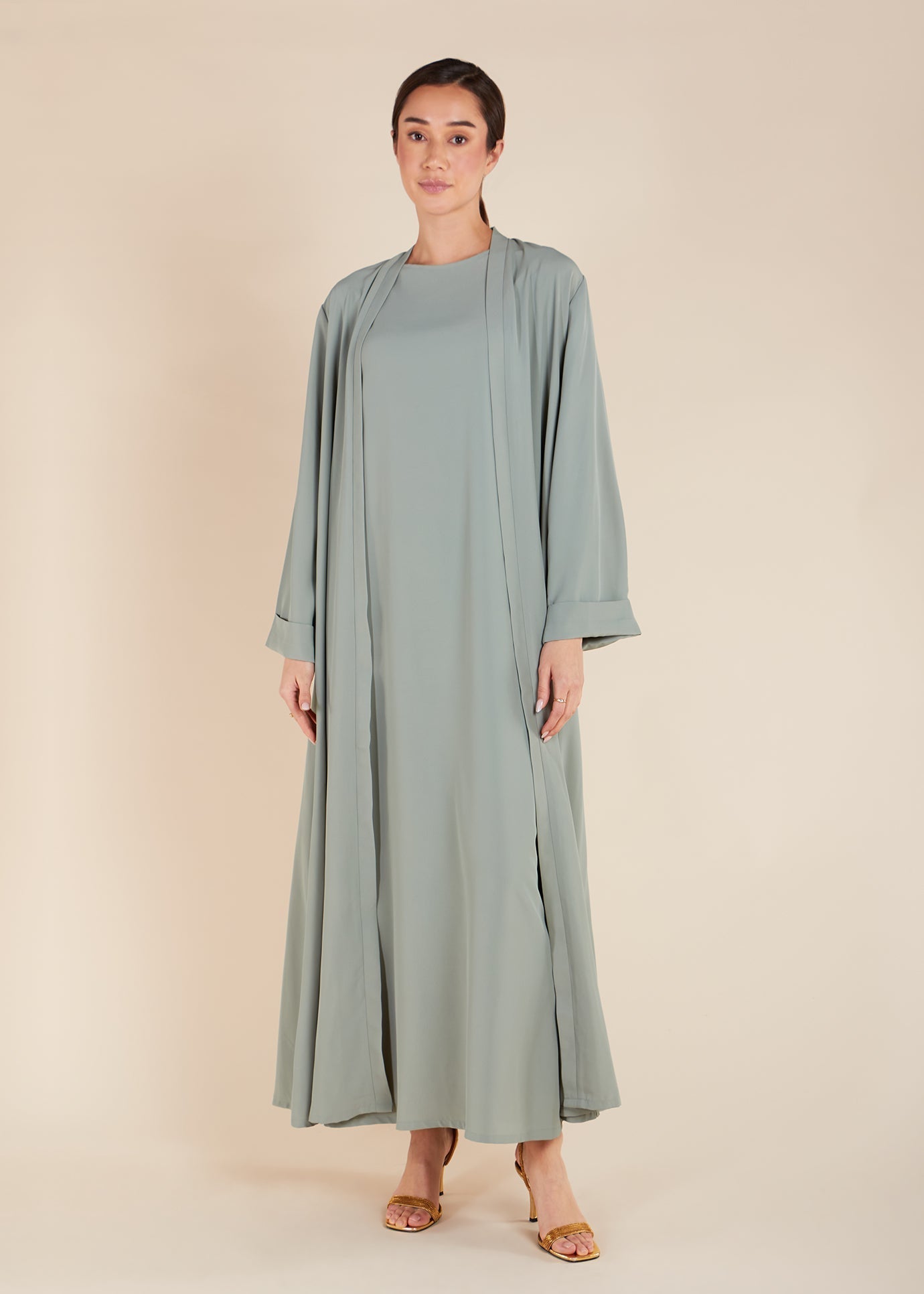 Open Abaya Pistachio - Final Sale