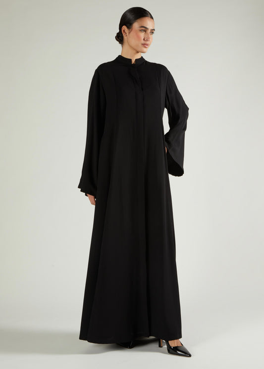 Panelled Abaya Black - Final Sale