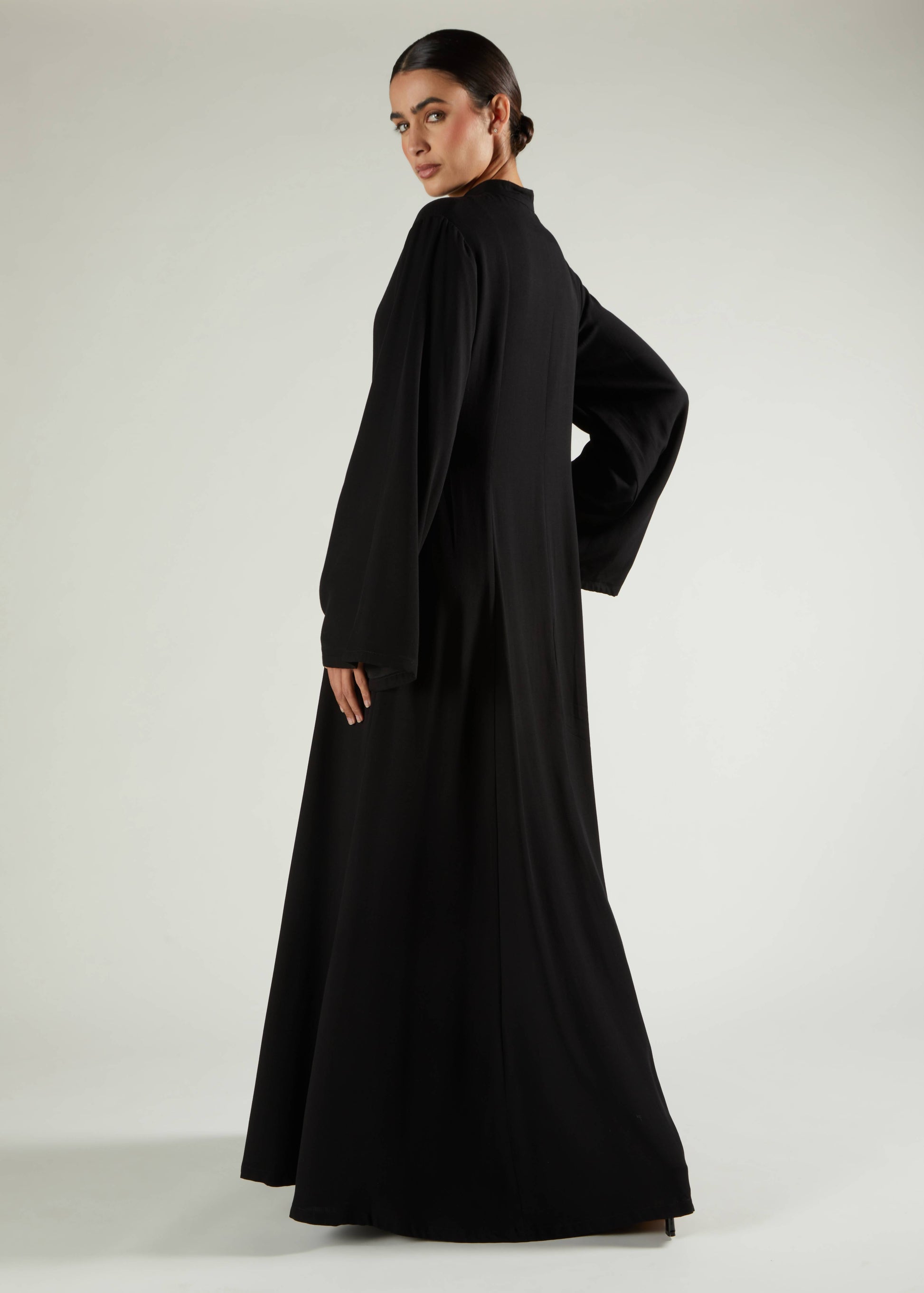 Panelled Abaya Black - Final Sale