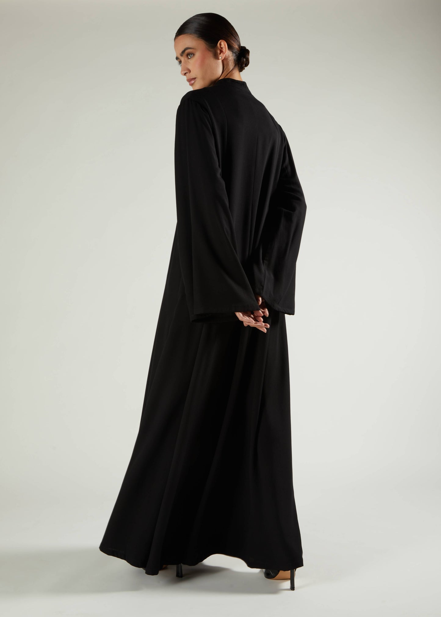 Panelled Abaya Black - Final Sale