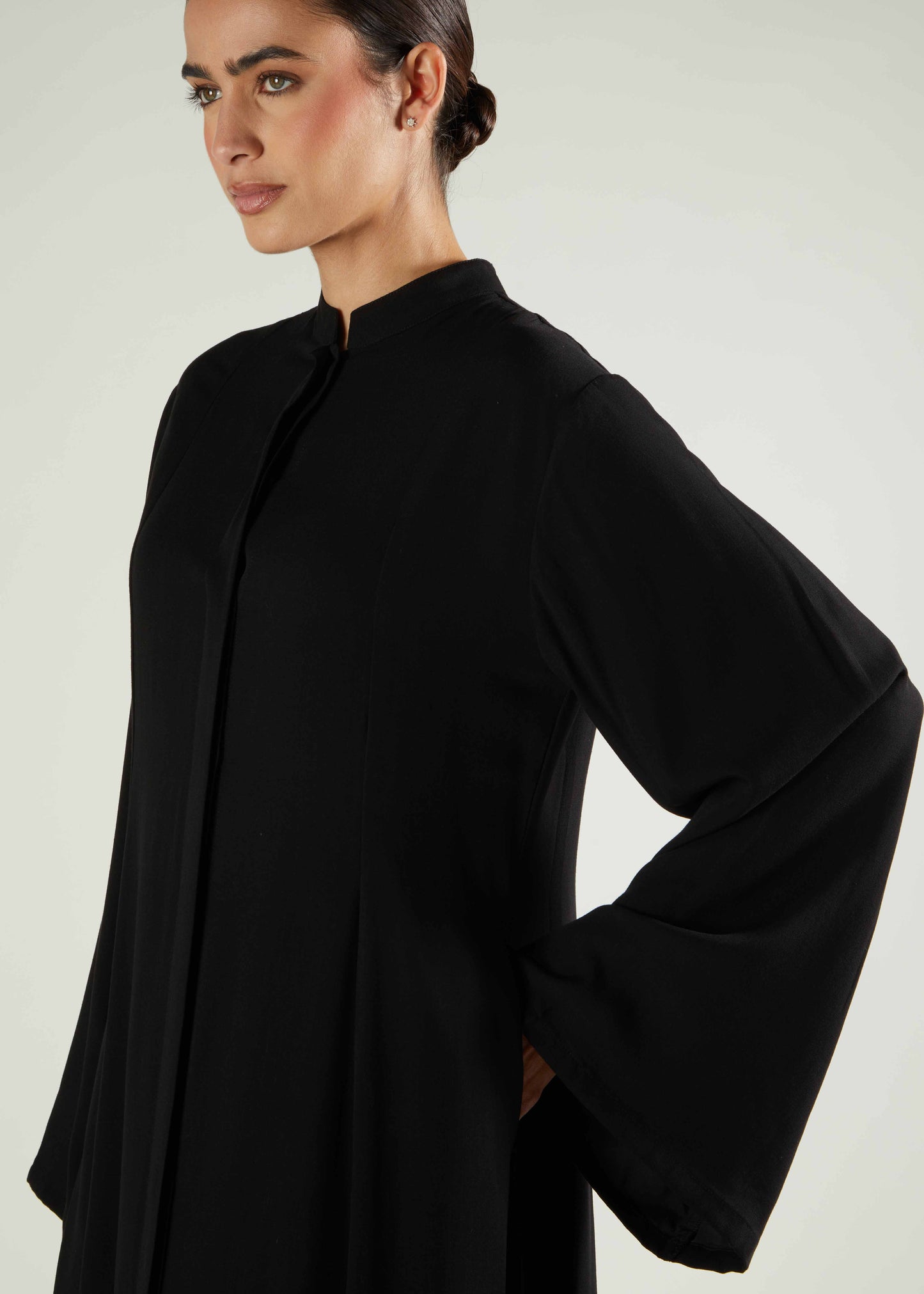Panelled Abaya Black - Final Sale