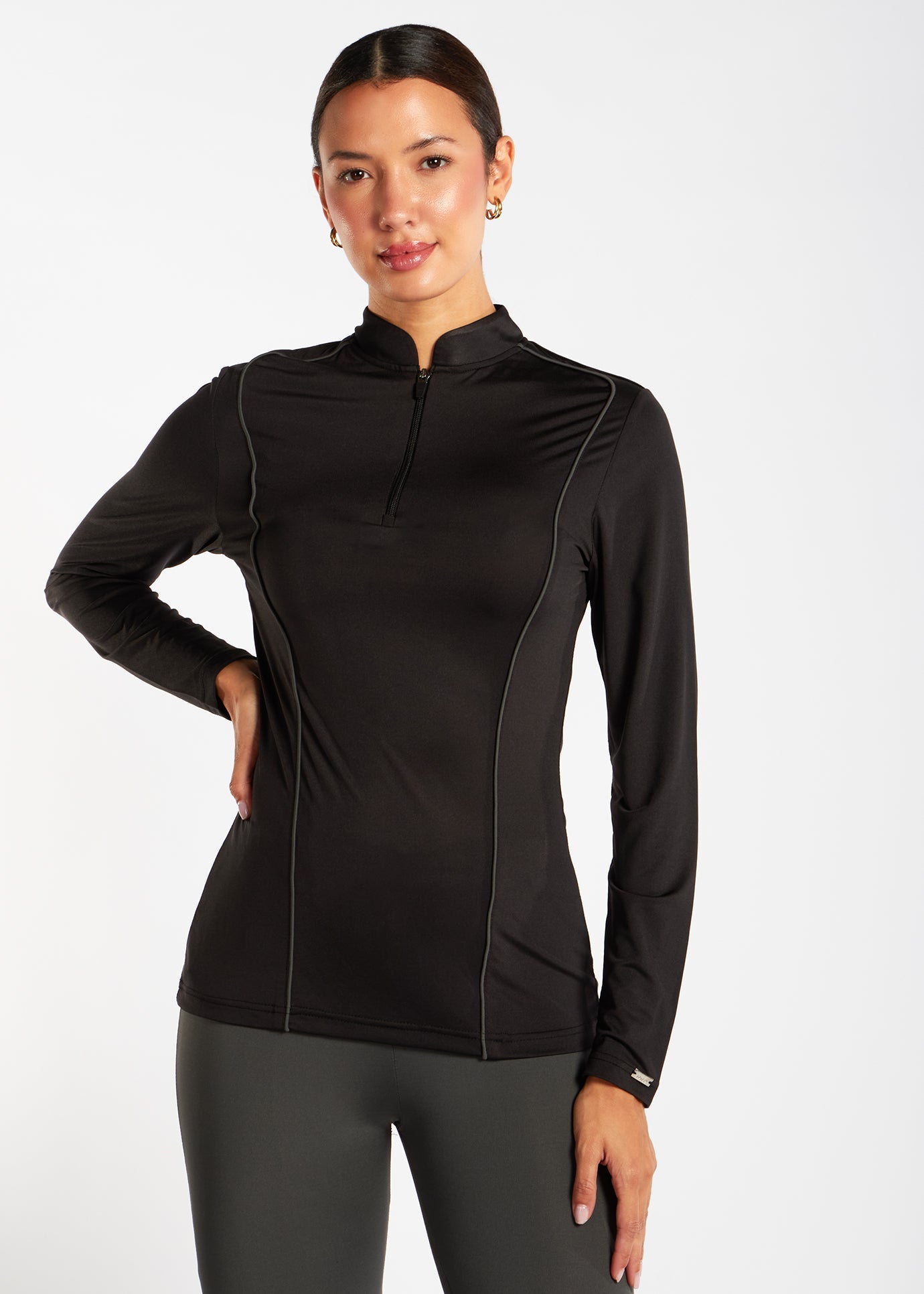 Detach Wrap Swim Top Black & Olive - Final Sale