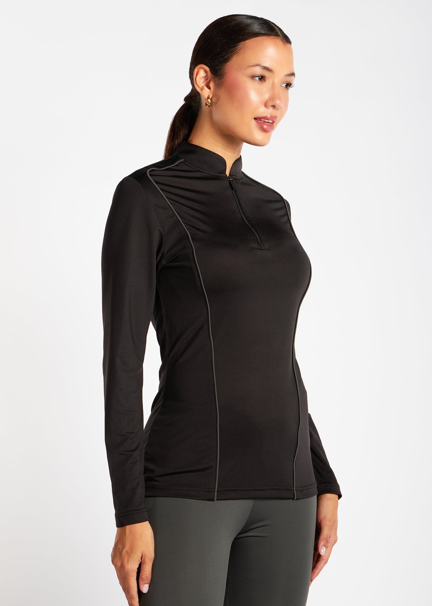 Detach Wrap Swim Top Black & Olive - Final Sale